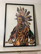 Native American Chief Large Paper Collage