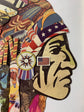 Lobo American Chief Medium Paper Collage