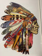 Lobo American Chief Medium Paper Collage