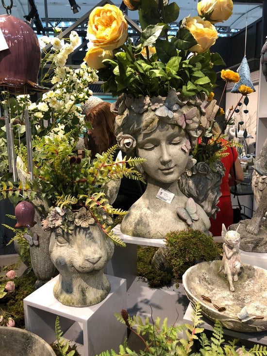 Rabbit Head Butterflies & Flowers Planter