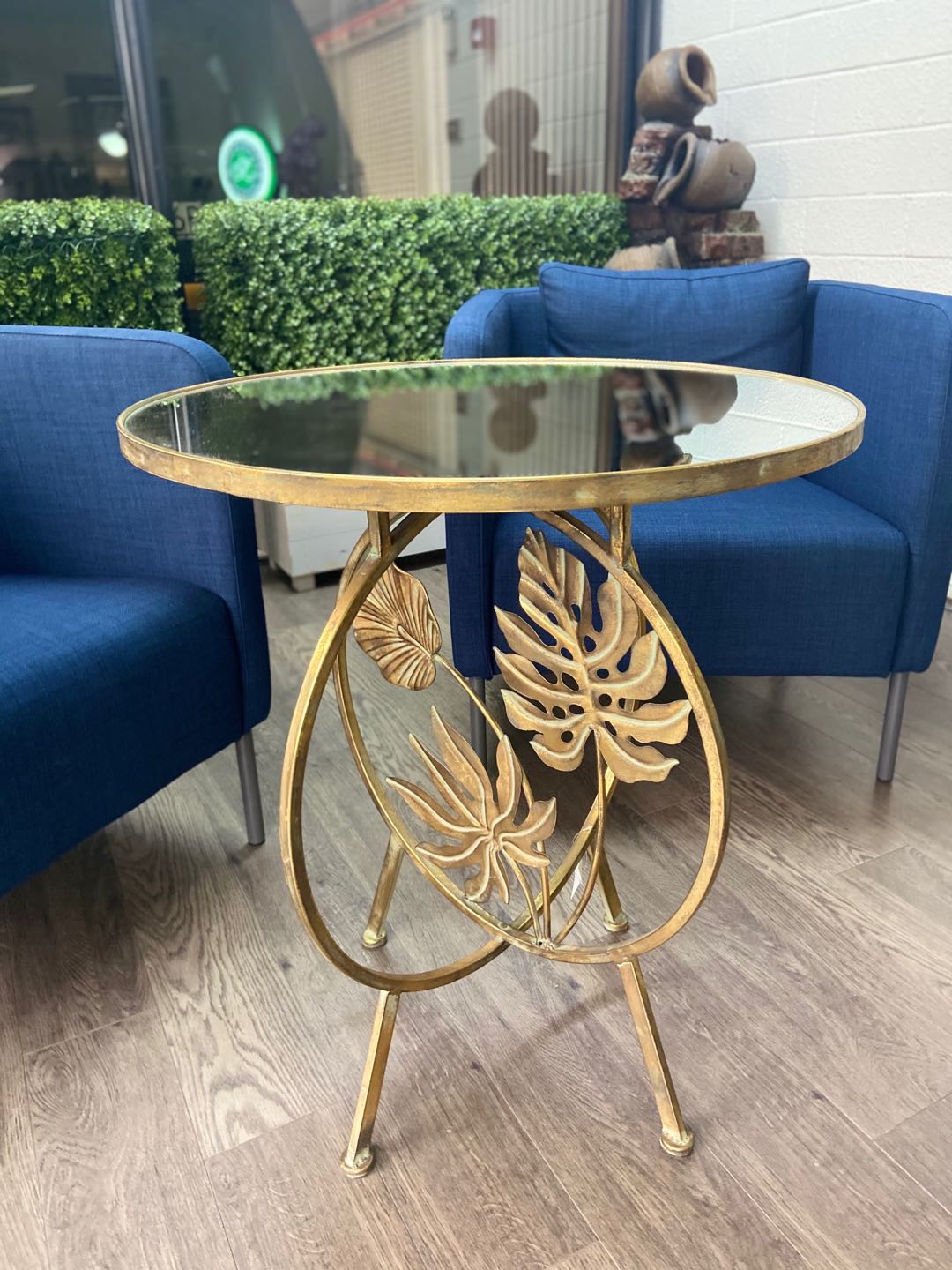 Carinosa Metal Leaves Coffee - Afternoon Tea Side Table
