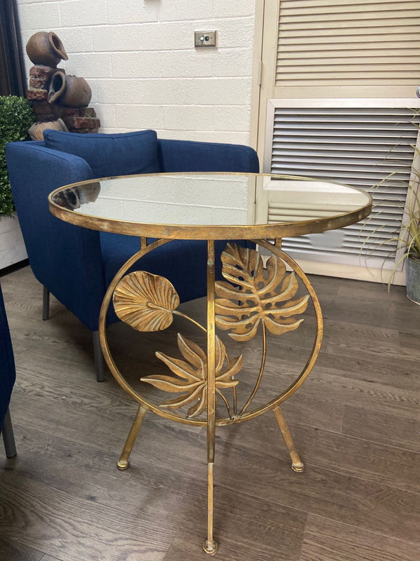 Carinosa Metal Leaves Coffee - Afternoon Tea Side Table