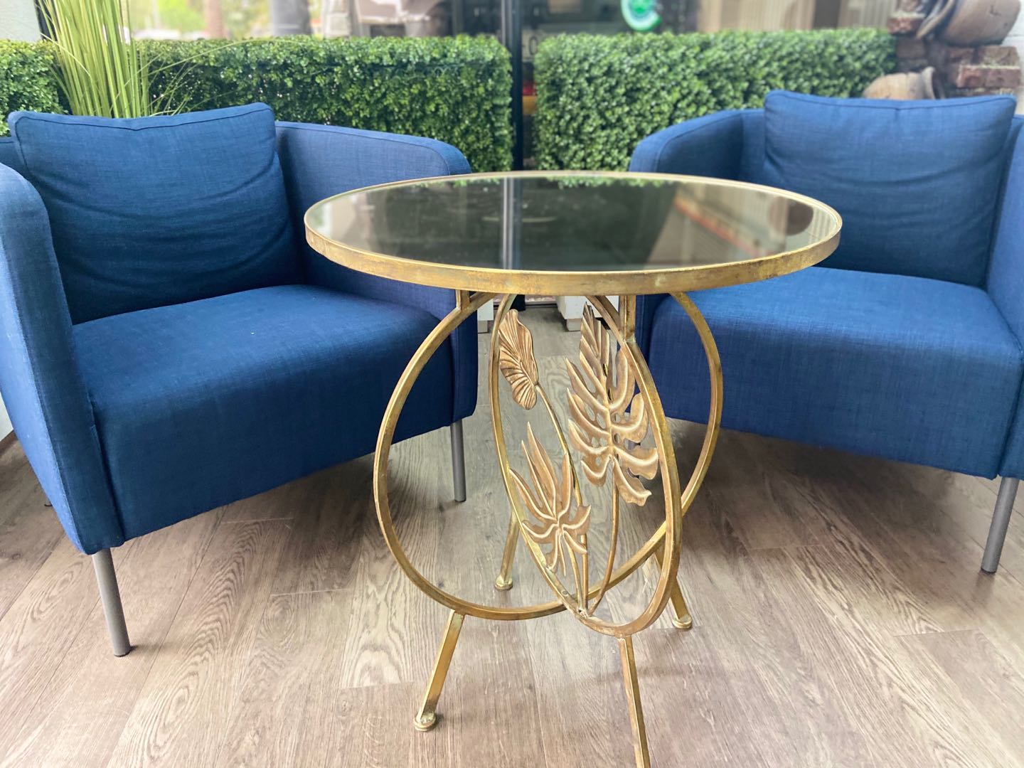 Carinosa Metal Leaves Coffee - Afternoon Tea Side Table