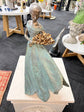 Mellina Elegant Lady in Bronze with Blue Leaves Dress New Collection