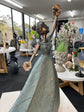 Georgina Elegant Lady in Bronze with Blue Leaves Dress New Collection