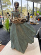 Sabrina Elegant Lady in Bronze with Blue Leaves Dress New Collection