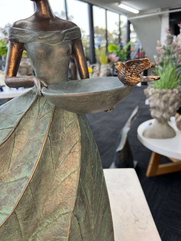Costadina Elegant Lady in Bronze with Blue Leaves Dress New Collection