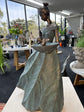 Costadina Elegant Lady in Bronze with Blue Leaves Dress New Collection