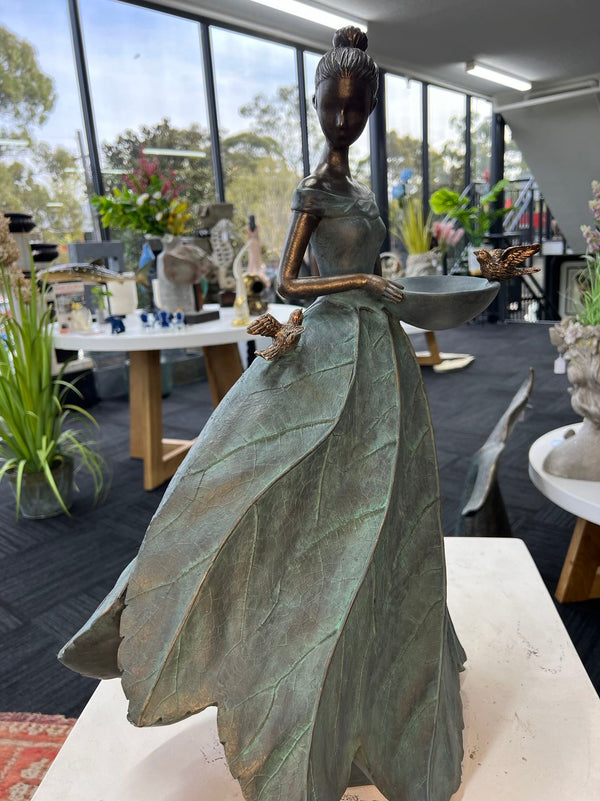 Costadina Elegant Lady in Bronze with Blue Leaves Dress New Collection