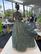 Costadina Elegant Lady in Bronze with Blue Leaves Dress New Collection