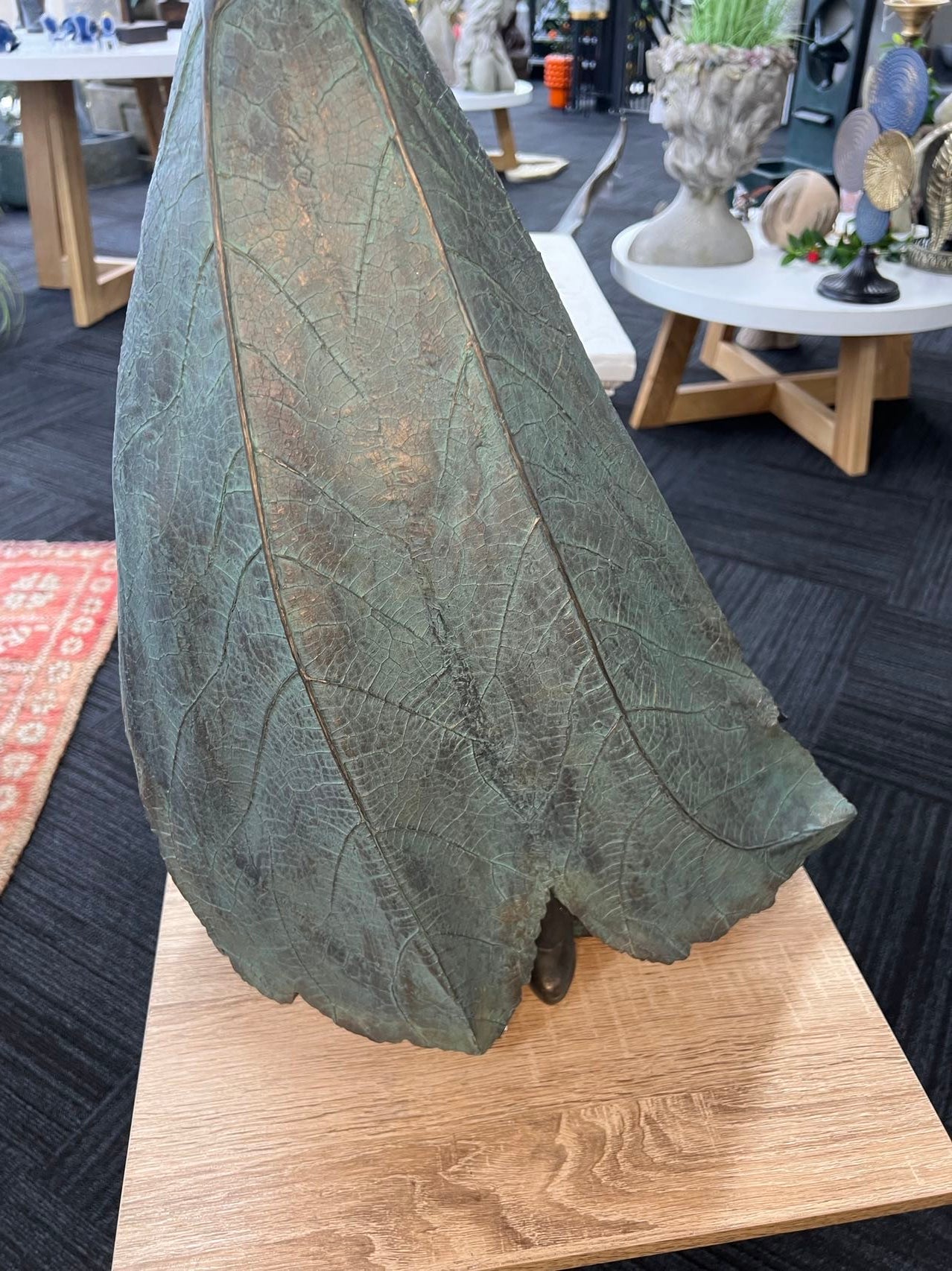 Rosalina Elegant Lady in Bronze with Blue Leaves Dress New Collection