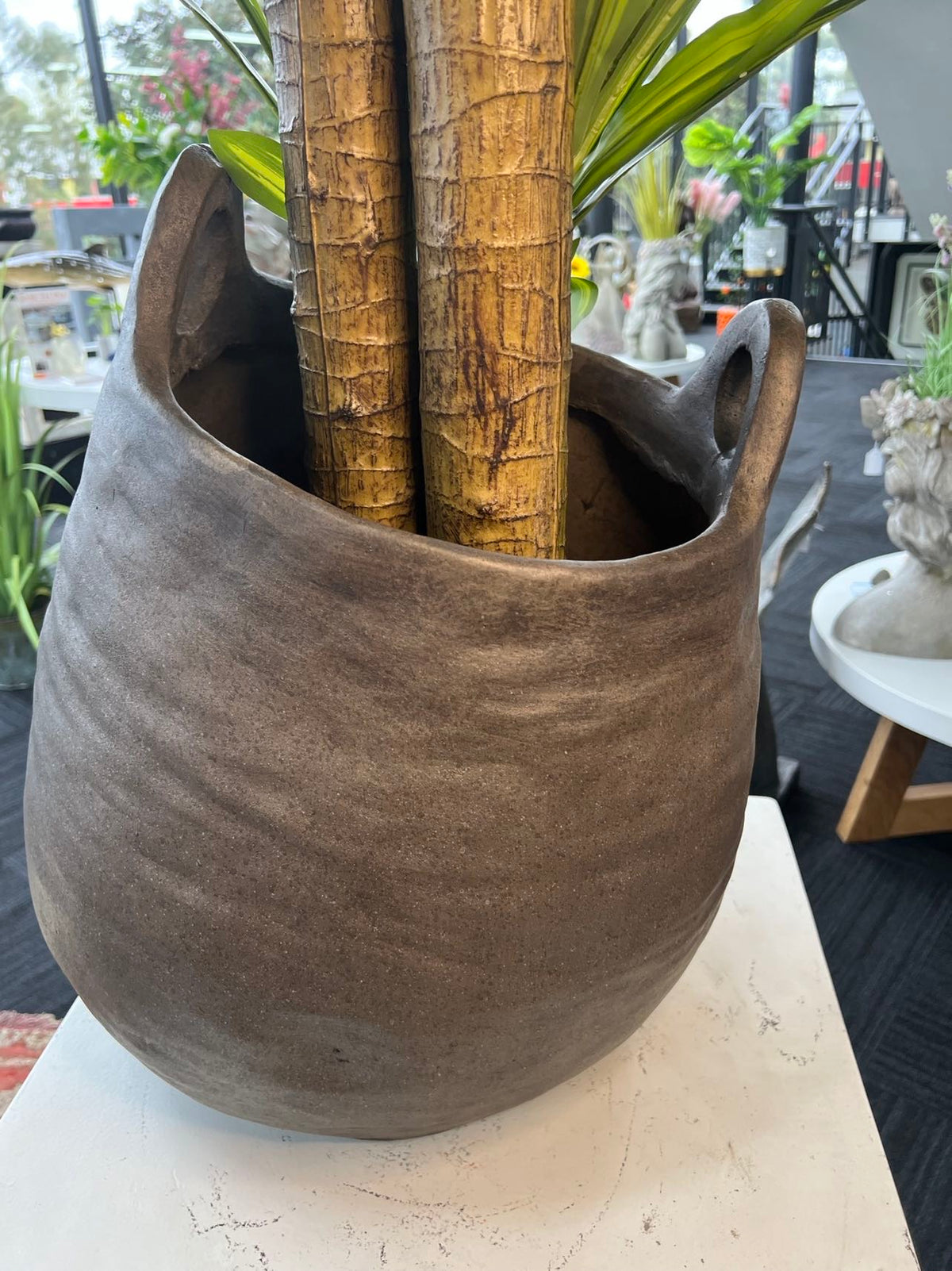 Sahara Basket Planter Outdoor Stone Designer 