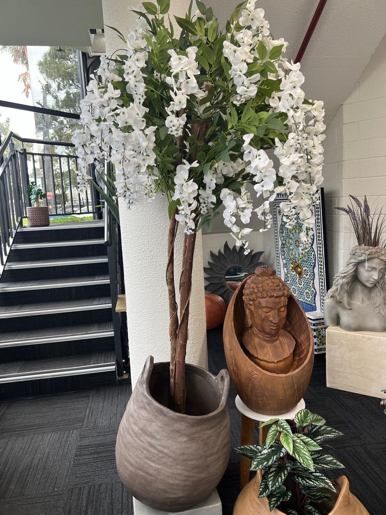 Sahara Basket Planter Outdoor Stone Designer 