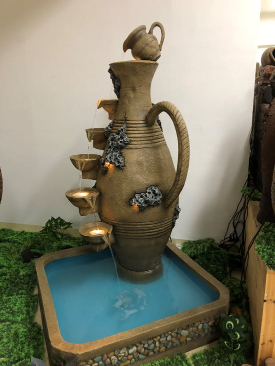 Zaragoza Jugs with Pond Fountain