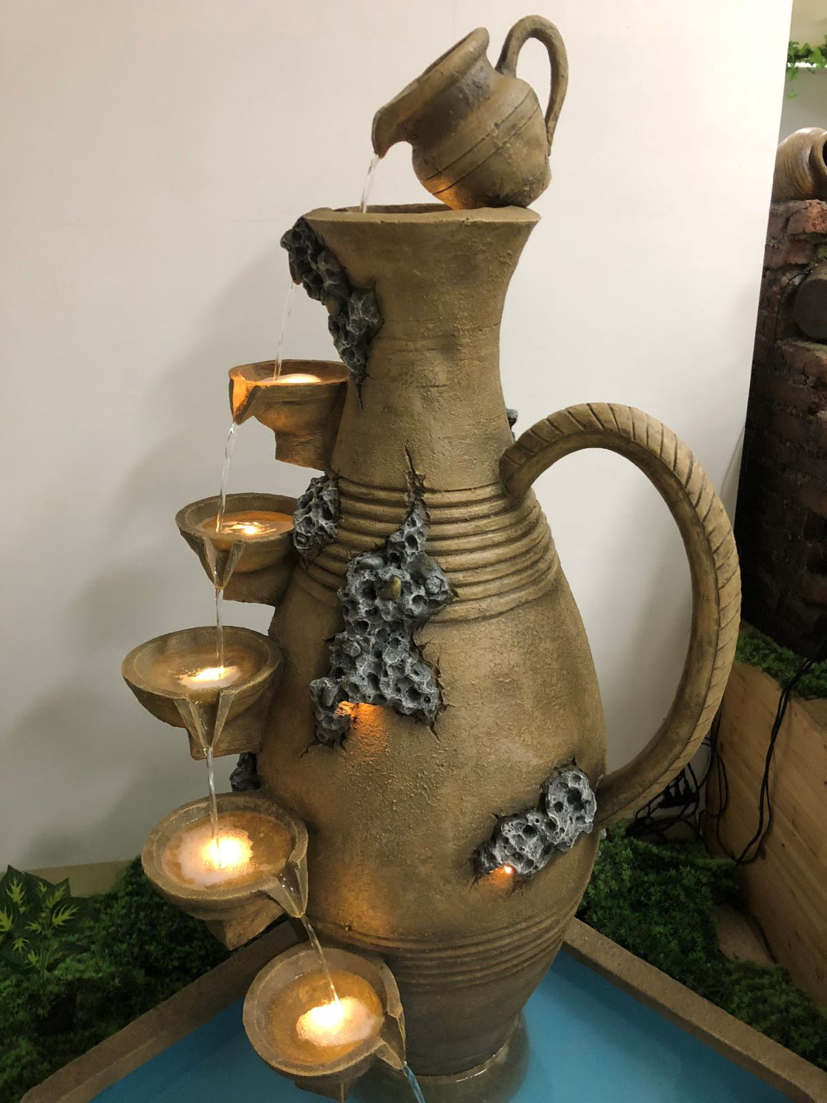 Zaragoza Jugs with Pond Fountain
