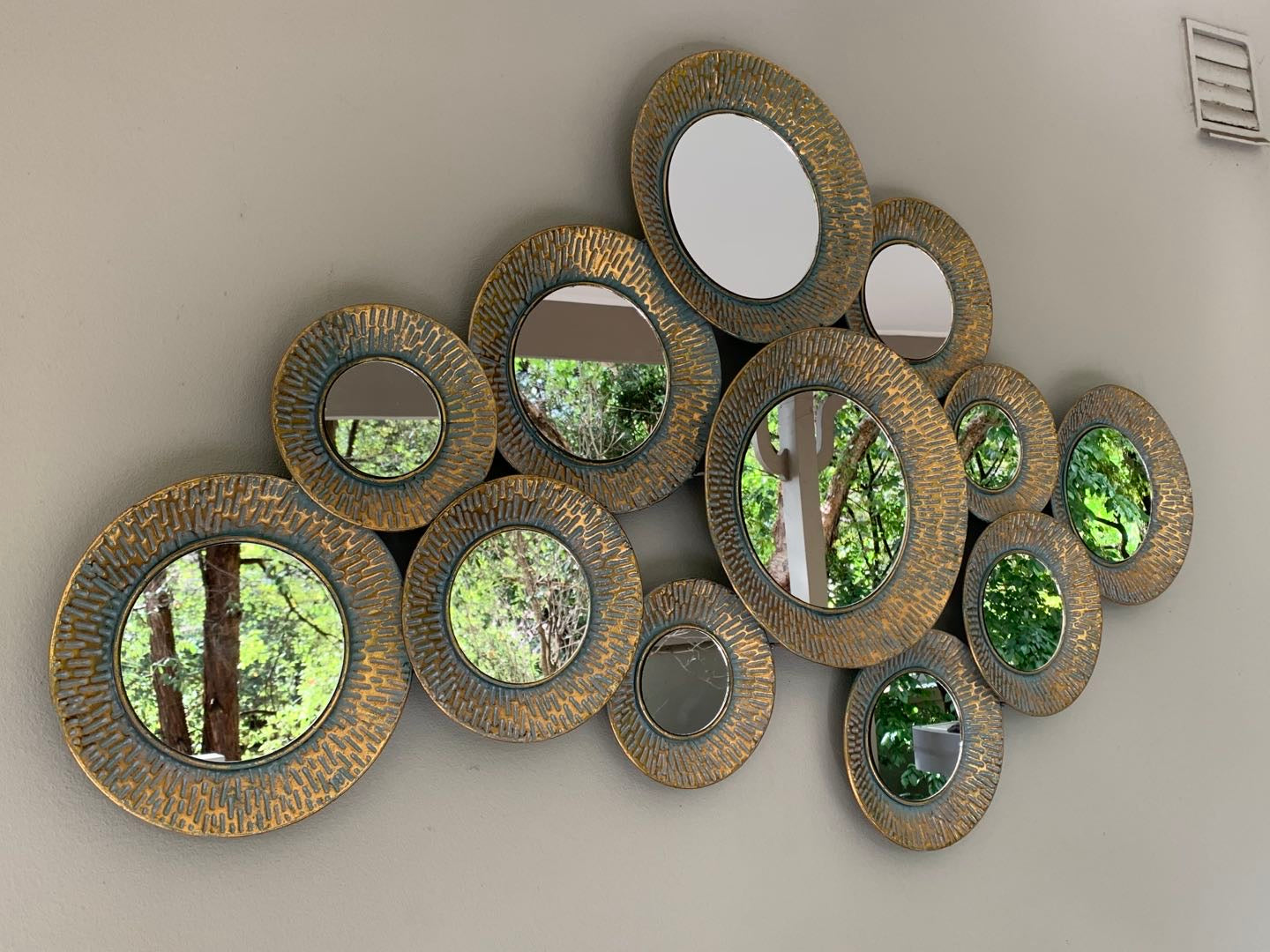 Mimosa Mirror Metal Wall Art