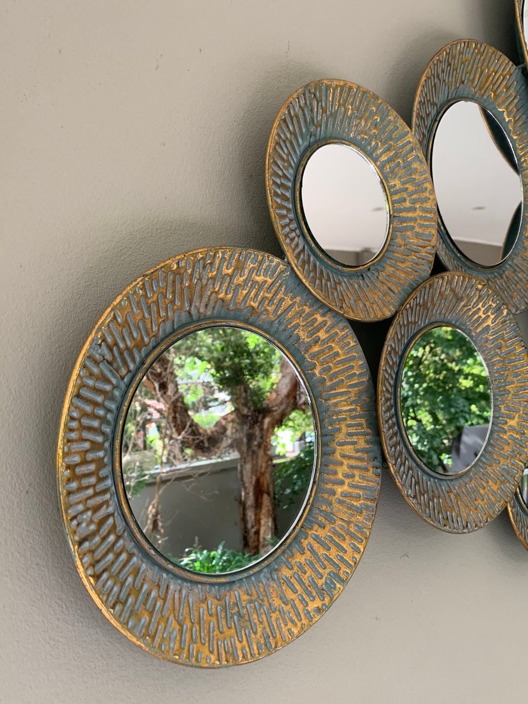 Mimosa Mirror Metal Wall Art