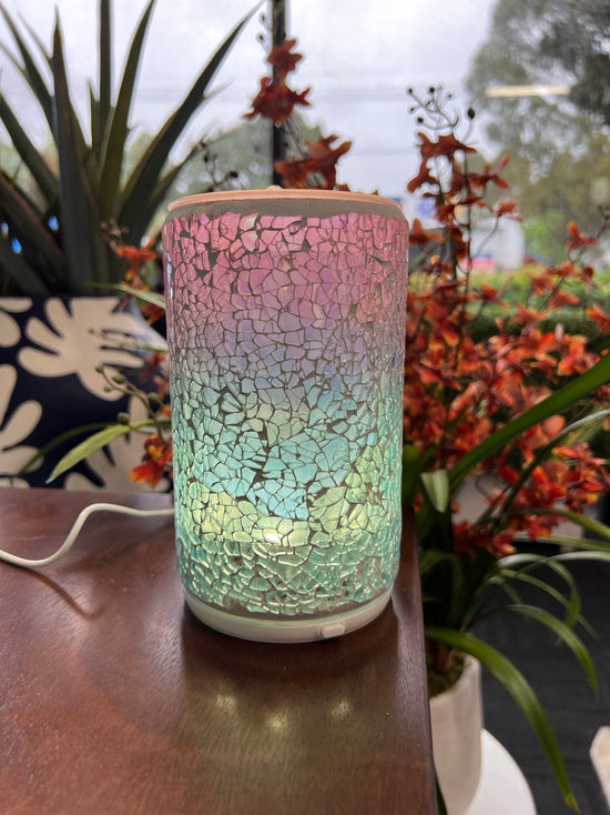 Juanita Indoor Glass Mosaic Tabletop Water Feature.