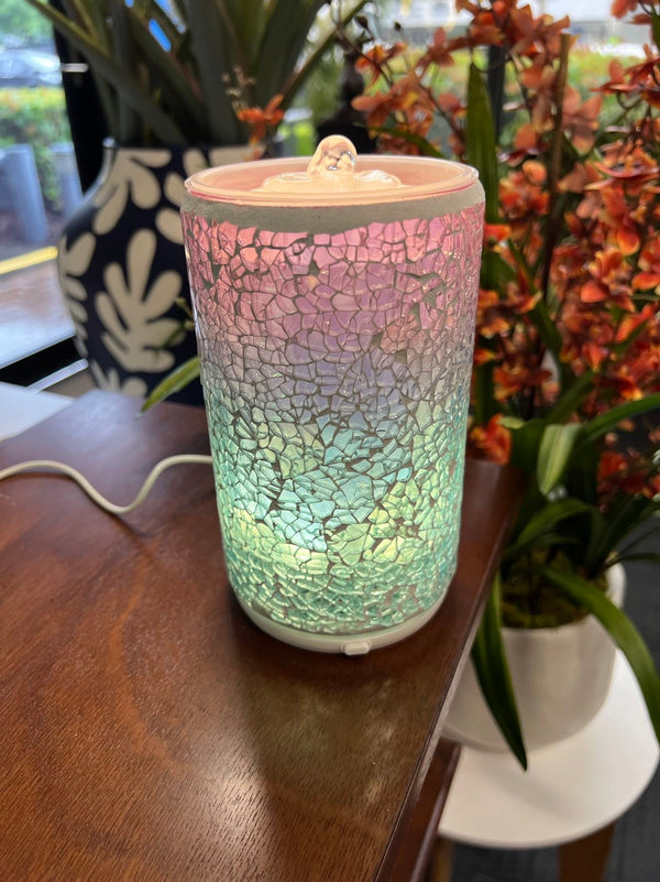 Juanita Indoor Glass Mosaic Tabletop Water Feature.