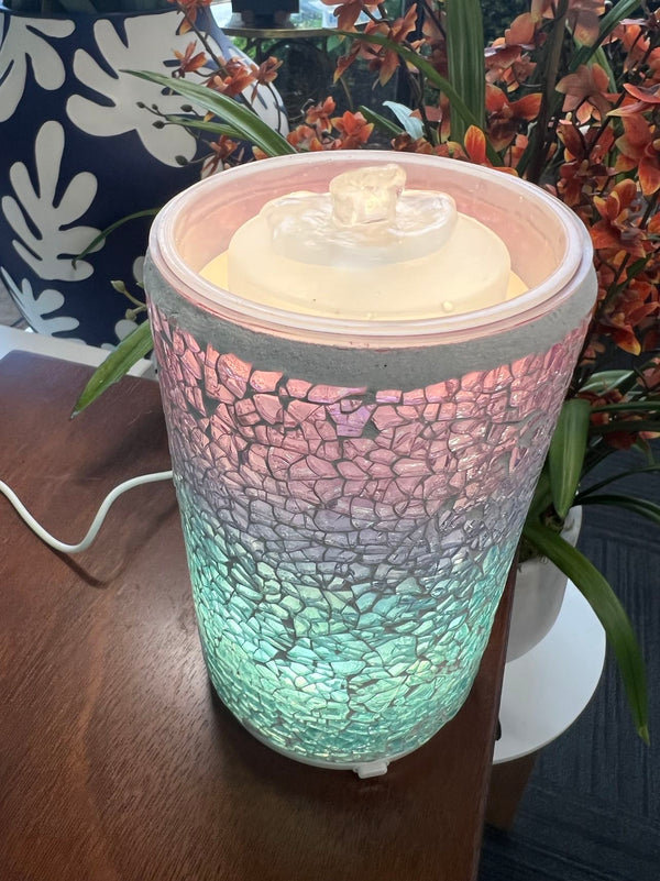 Juanita Indoor Glass Mosaic Tabletop Water Feature.