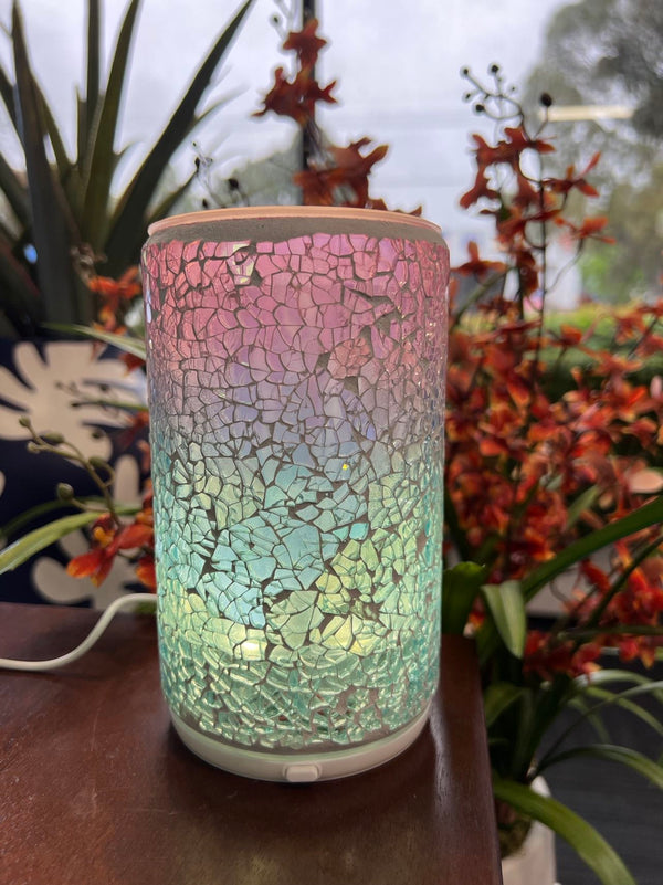 Juanita Indoor Glass Mosaic Tabletop Water Feature.