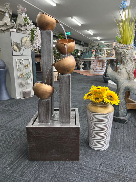 OVIEDO Metal Outdoor & Indoor Water Feature with Lights and Electric Pump