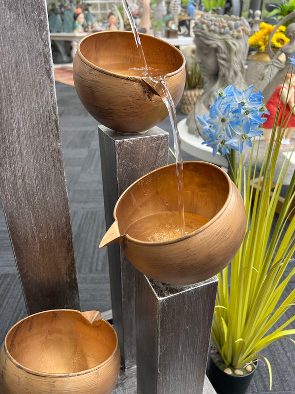OVIEDO Metal Outdoor & Indoor Water Feature with Lights and Electric Pump