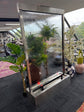 Aurora Clear Glass Stainless Steel 2 meter tall Water Feature