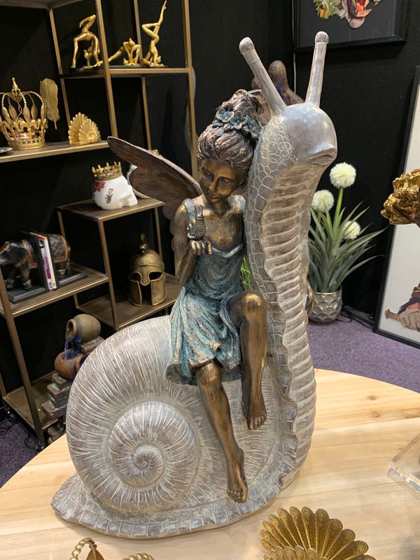 Fairy on Snail Decor Ornament
