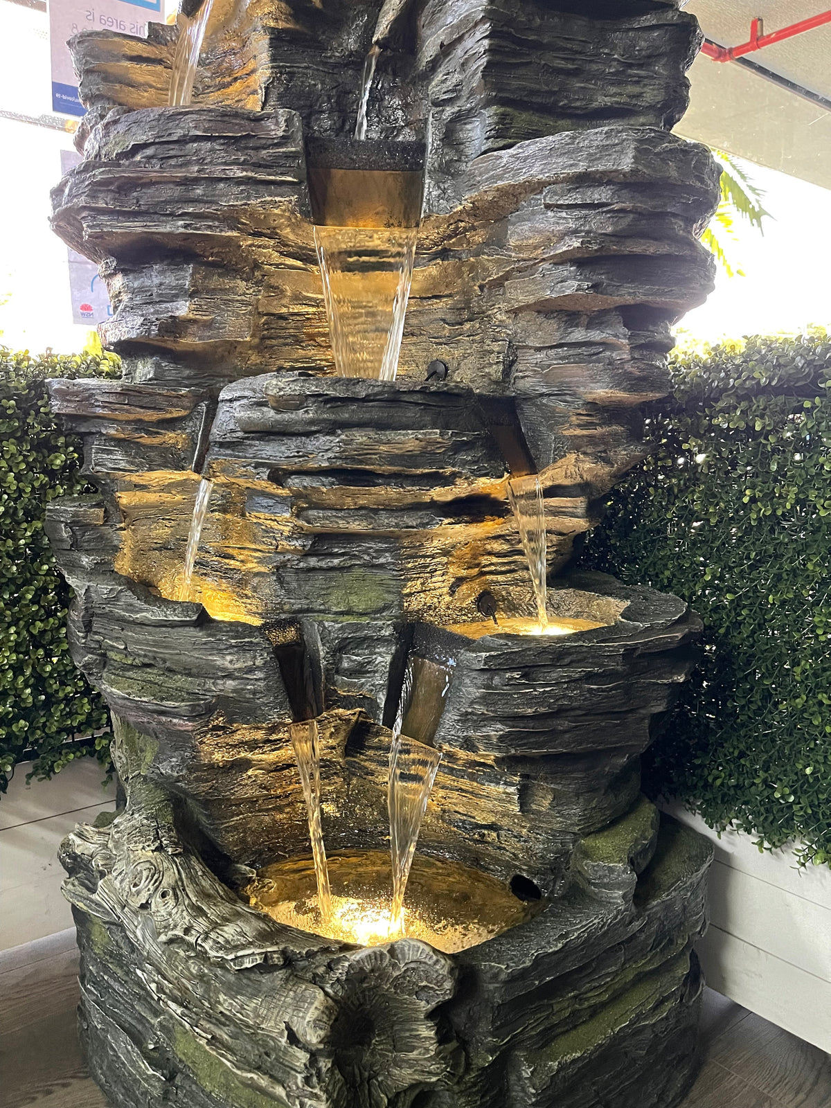 Junipero Falls Natural Looking Rock Design Water Feature