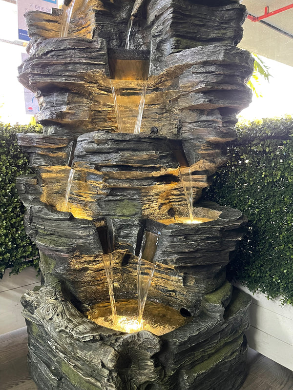 Junipero Falls Natural Looking Rock Design Water Feature