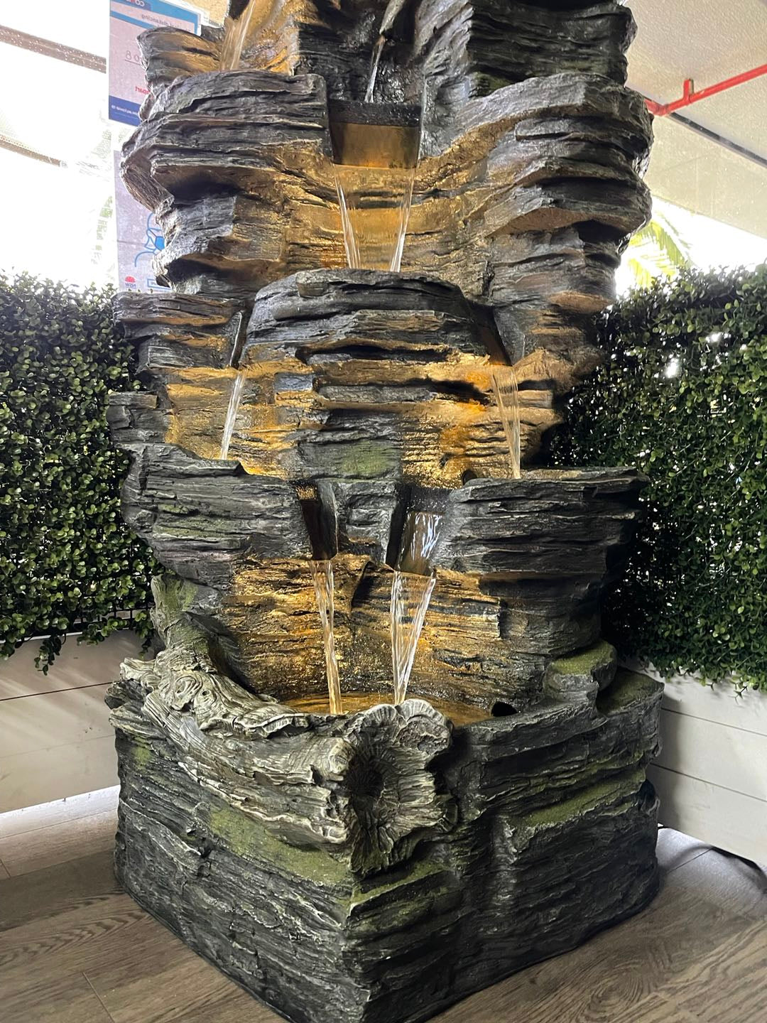 Junipero Falls Natural Looking Rock Design Water Feature