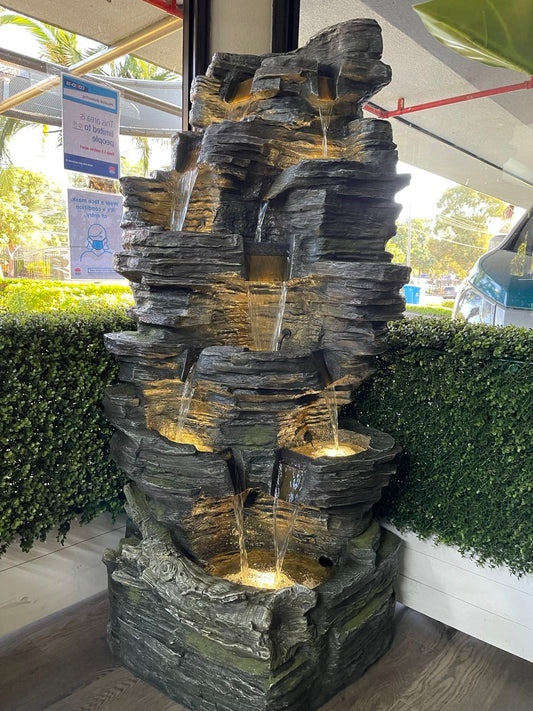 Junipero Falls Natural Looking Rock Design Water Feature