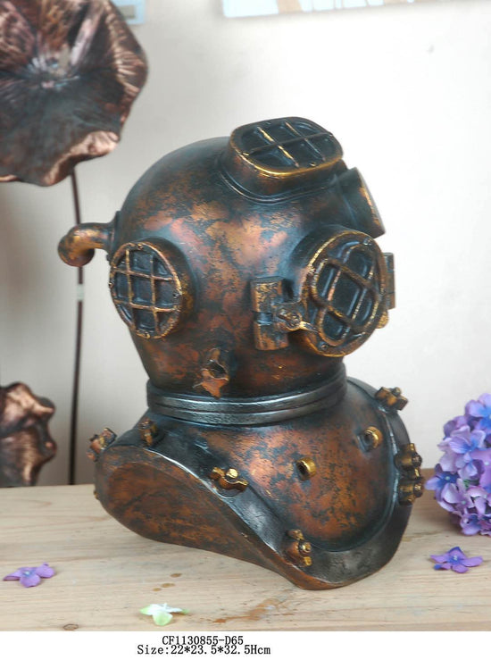 Large Diver Helmet Bronze Colour