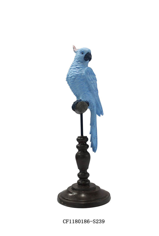 Exotic Light Blue Bird Parrot on Perch