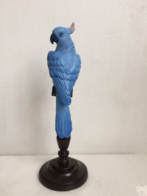 Exotic Light Blue Bird Parrot on Perch