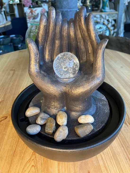 New Age Spiritual Fountain with Glass Ball
