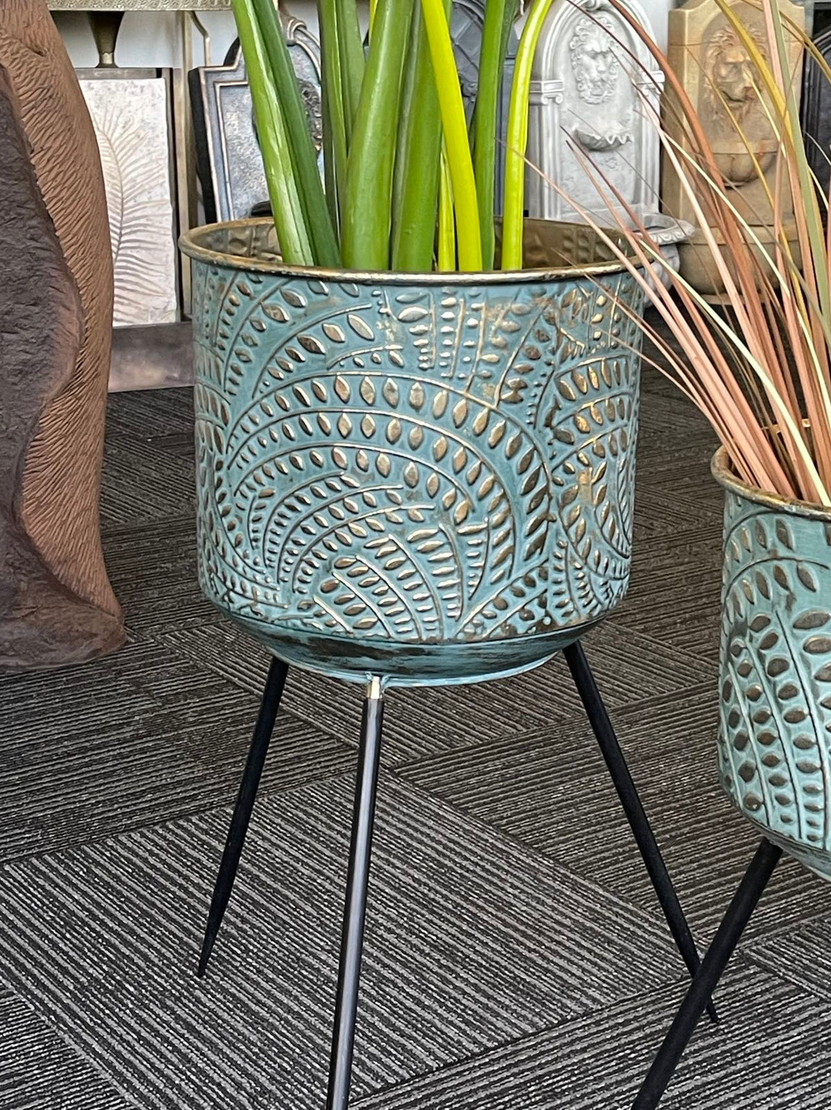 Metal Planters Pair Andalusian Design NEW Summer 2021