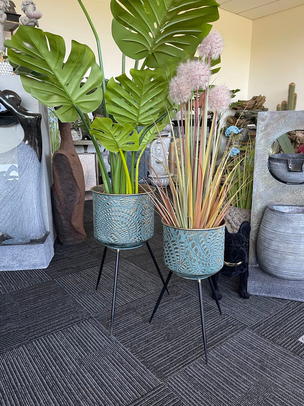 Metal Planters Pair Andalusian Design NEW Summer 2021
