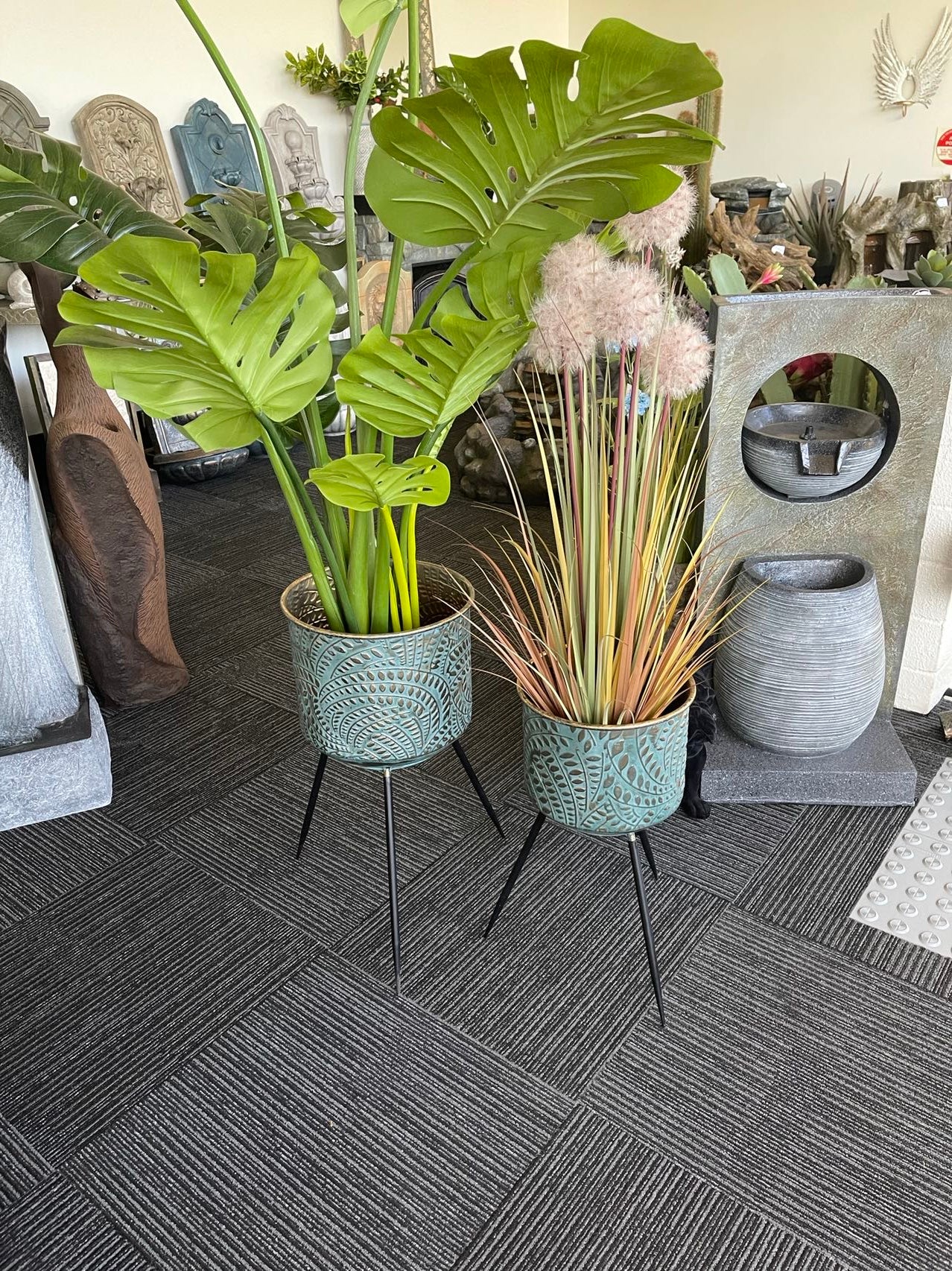 Metal Planters Pair Andalusian Design NEW Summer 2021
