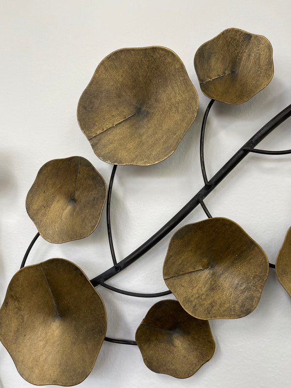Naturalezza Golden Leaves Metal Wall Art