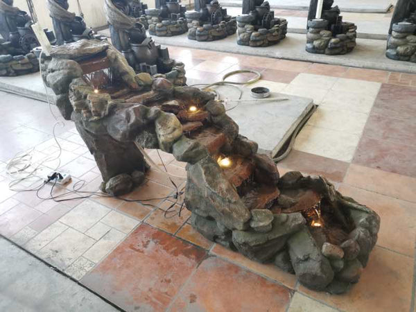 Amazonia Rock River Fountain - Large Water Feature 200cm | Electric Pump Included