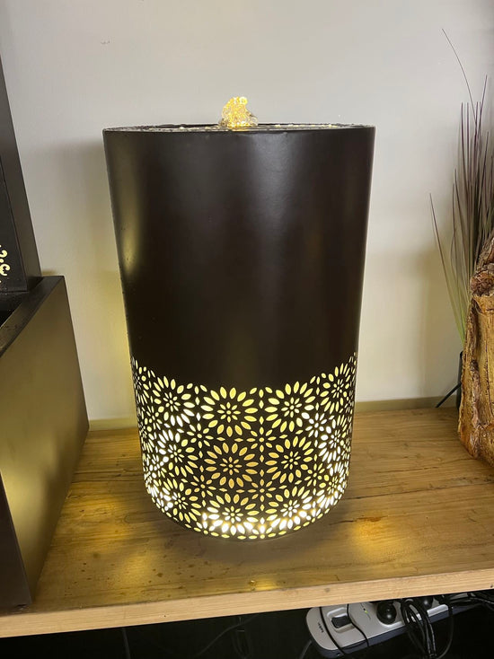 CABRERA Metal Outdoor & Indoor Water Feature with Lights and Electric Pump