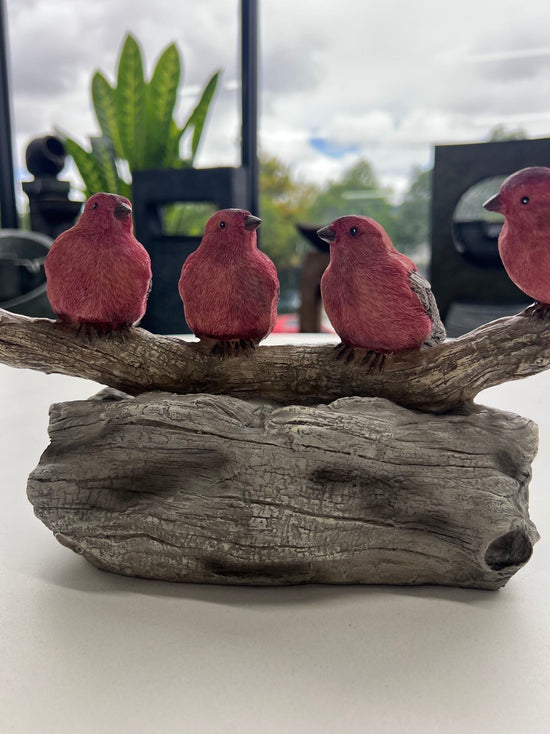 Rebano Birds on Log beautiful Colours