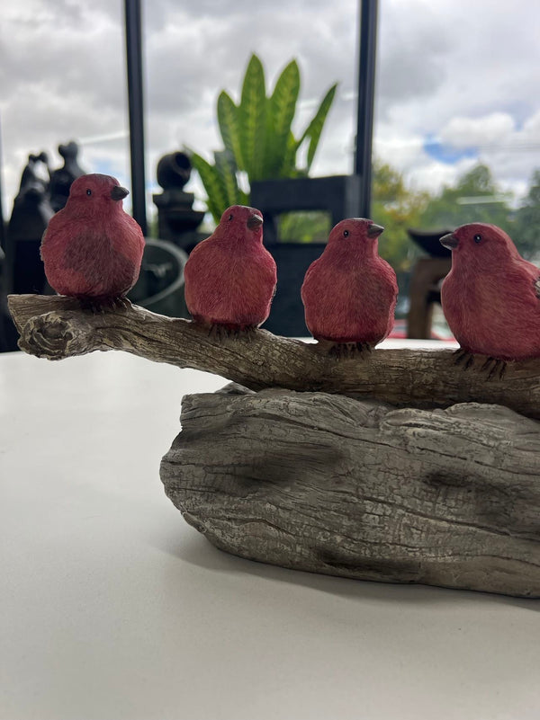 Rebano Birds on Log beautiful Colours