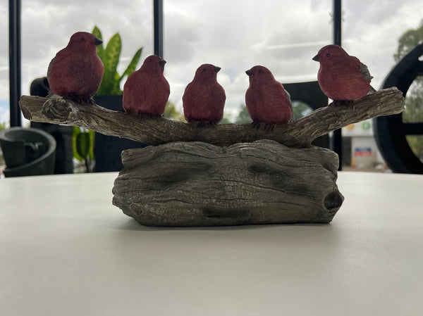 Rebano Birds on Log beautiful Colours