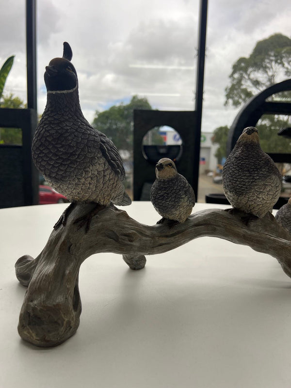 Estremadua Birds on Log beautiful Colours