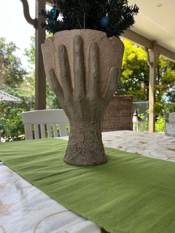 Two Hands Abstract Clay Terracotta Finish Ornament NEW Summer 2021