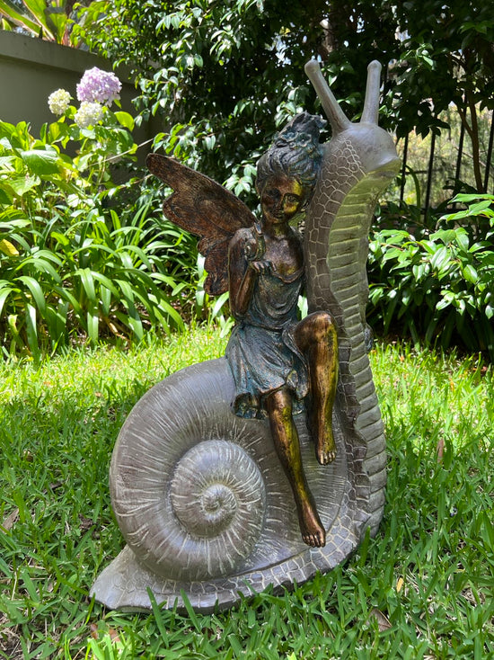 Fairy on Snail Decor Ornament
