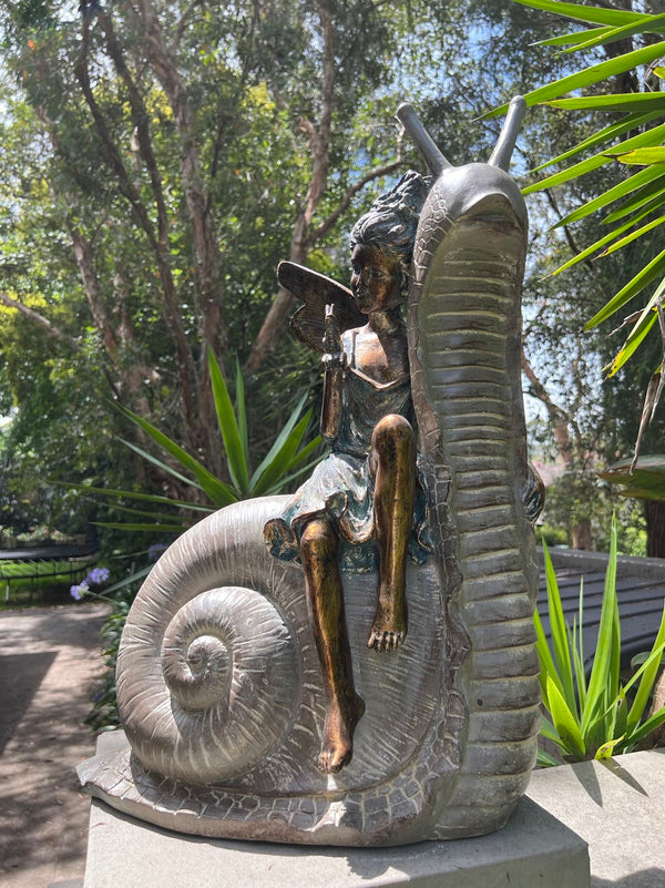 Fairy on Snail Decor Ornament